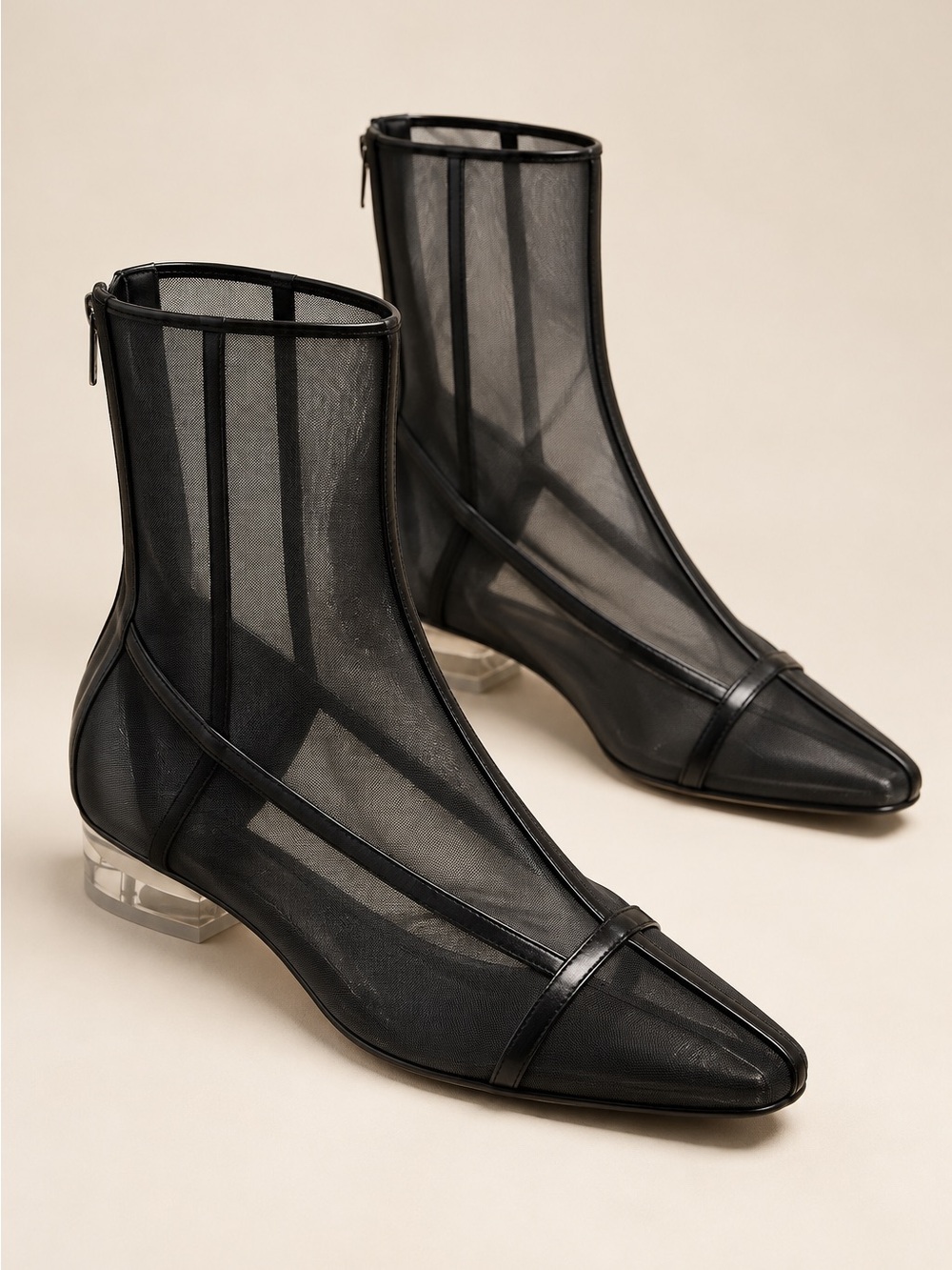 NWT Antonio Melani x Elizabeth Damrich Femme Cage Mesh Ankle Boots 6.5